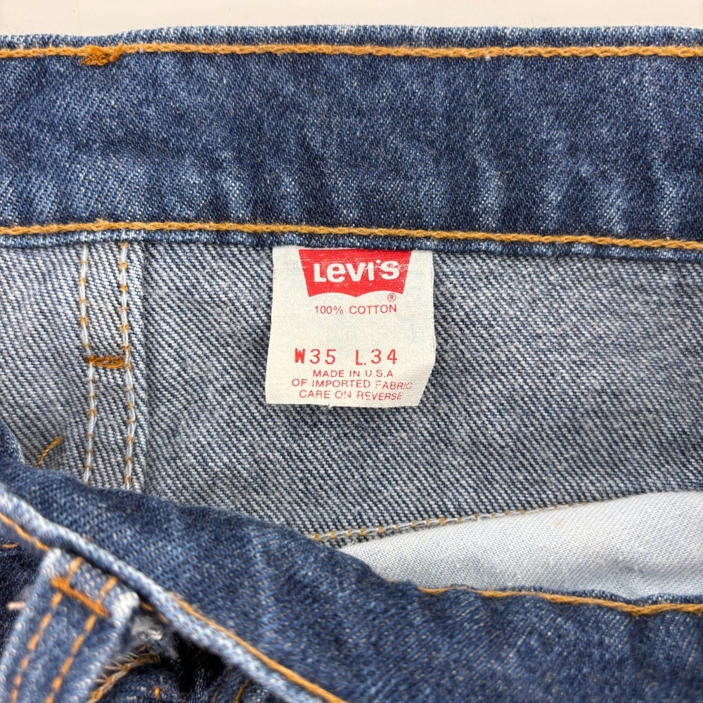 Vintage Levis 517 Jeans W35 L34 Orange Tab Bootcut Denim Made USA Western - Picture 12 of 16